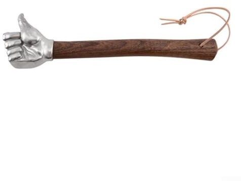 Hammer, hochwertiger Edelstahl, rutschfester Holzgriff für alle, Handwerk, Ornament, Faust, Hardware, Werkzeug, massives Eisen, multifunktional (Daumenhammer)
