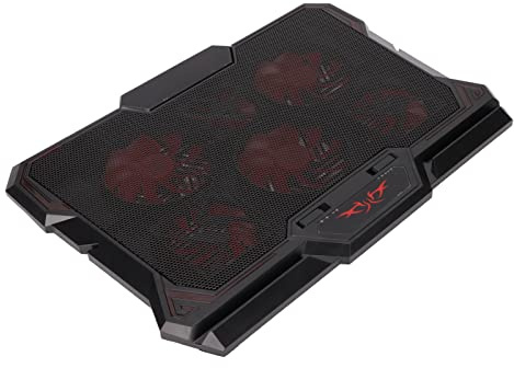 ANGGREK Laptop-Kühler, Ultradünnes Kühlpad mit 6 Lüftern für 12-Zoll- Bis 17,3-Zoll-Laptops, Einstellbare Geschwindigkeit und Ergonomisches Design für Gamer und Profis