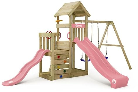 Wickey Spielturm Skyflyer 120 & 90, Pastellpink