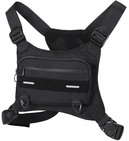 WUUISDNX Outdoor Chest Bag Waterproof Nylon Lightweight for Running Hiking Activities in Any Weather Double Shoulder Chest Pack Breathable Backpack Camping Running Waterproof Bag Mobile Phone