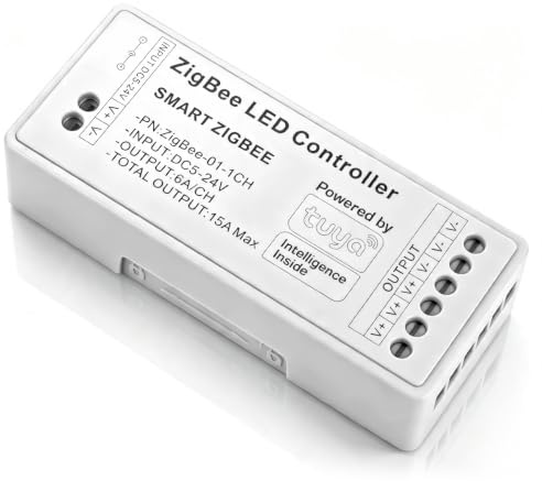 Zigbee - Dimmer per LED, ZigBee 3.0, controller LED Zigbee, interruttore della luce intelligente compatibile con Alexa, Google Assistant, Smart Life, Tuya, conduttore neutro necessario, per lampade a