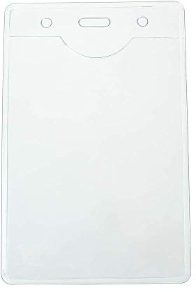 CKB LTD 50 Stück Ausweishüllen A7 Durchsichtig Kunststoff Ausweishalter Vertikal Weichplastik Abzeichen Kartenhüllen ID Kartenhalter Event Größe 11 x 6.8cm Einsatzgröße 9 x 6,5cm