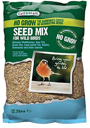 Gardman A05618 No Grow Seed Mix for Wild Birds - 12.75kg