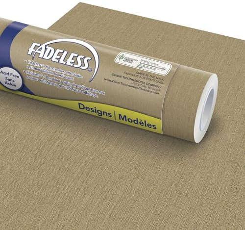 Pacon Fadeless Pinnwand-Kunstpapier, schickes Chevron, 122 x 127 m, 1 Rolle Natürliche Jute.