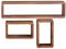 FineBuy Design Wandregal 3er Set Massiv Holzregale Landhausstil, Rustikales Wandregal-Set Holz, Hängeregal Viereckig Echtholz, Wand-Regale, Hängend Würfel, Regal Wandkästen Eckig