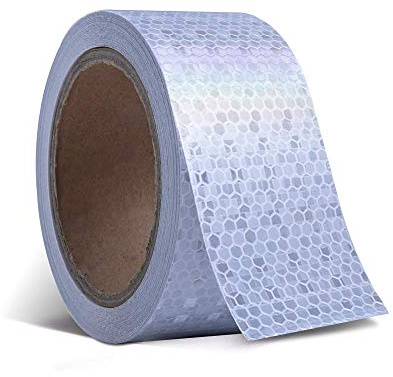 ONTWIE Reflektierendes Klebeband Weiß, 5cm x 10m Wasserdichtes Klebeband | Reflektorband selbstklebend, Wasserdicht Reflektierendes Klebeband für Automobile, Fahrräder, LKWs, Wohnmobile