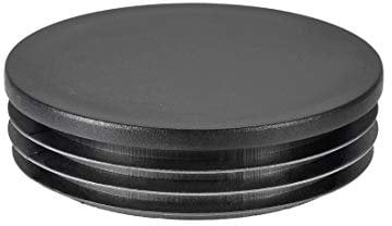 sourcing map 90mm Dia Plastic Tubing Plug Round Post End Caps for Handrail Stair Newel Guardrail Tube Black
