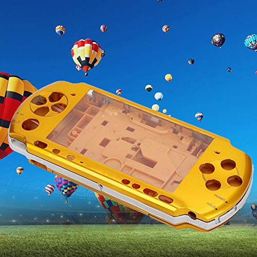 Spielekonsolenetui für PSP 3000, Gehäuse komplett mit Schraubendreher, einfaches Design, kompakt, leicht, leicht zu tragen, 5 Farben(Gelb)