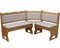 k koma Polster Eckbank Kiefer Holz, Alder Farbe mit Polsterung MASSIVHOLZ - NEU ÖKOLEDER BEIGE II (120 x 180)