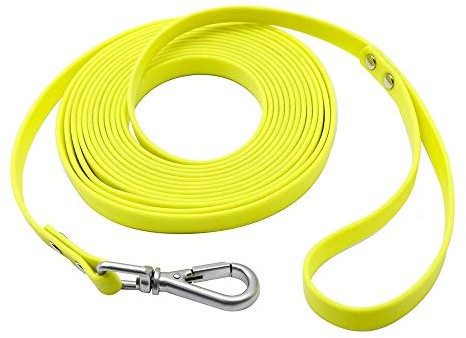 Nimble wasserdichte Hundeleine, langlebig, Trainingsleine, Outdoor, Lange Leine für Training Camping (9.2m, Gelb)