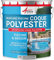 Peinture piscine, coque polyester, peinture hydrofuge, imperméabilisante, piscine et bassin - 20 kg (jusqu'à 65m² en 2 couches) Gris Clair - RAL 7035 - ARCANE INDUSTRIES