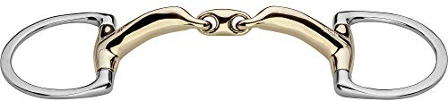 Sprenger novocontact Olivenkopfgebiss mit D-förmigem Ring 14 mm doppelt gebrochen - Sensogan, 135 mm Weite