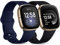 CeMiKa Compatibile con Fitbit Versa 4/Versa 3 Cinturino/Fitbit Sense/Sense 2 Cinturino, Morbido Sportivo di Ricambio Cinturini Compatibile con Fitbit Versa 4/Versa 3/Sense, Piccolo Nero/Blu