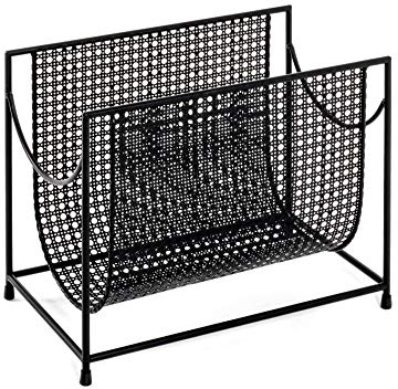 HAKU Möbel Porte revues Noir, métal - Dim.: L 37 cm x H 30 cm x P 22 cm, Style: Art Deco