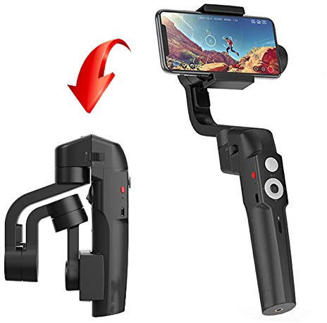 LJJ Handheld Gimbal Stabilisateur pour Smartphone et iPhone, Filmer en Mouvements, Fonctions Intelligentes, Effet Cinématographiques, Excellente Prise en Main