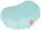 GORILLA SPORTS® Yoga-Kissen Halbmond Sitzhöhe 19 cm Hellblau – Meditationskissen mit waschbarem Baumwoll-Bezug und Bio-Dinkelfüllung