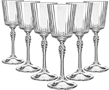 Bormioli Rocco America '20s Liqueur Glasses - Vintage Art Deco Sherry Grappa After Dinner Glasses - 80ml - Clear - Pack of 6