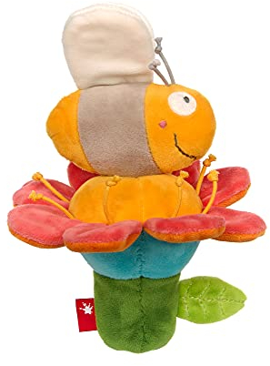 SIGIKID 42613 Rassel Blume & Biene PlayQ Mädchen und Jungen Babyspielzeug empfohlen ab 3 Monaten mehrfarbig