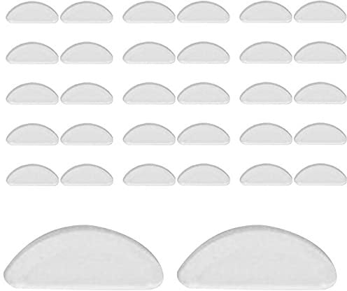 15 Pairs Adhesive Nose Pads Anti-Slip Silicone Eyeglass Pads for Glasses Sunglasses Spectacles (Transparent, 1 mm)