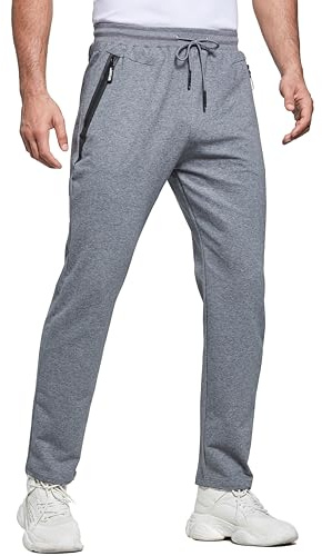 HCSS Jogging Homme Survêtement Pantalon Sport Décontracté de Ceinture Elastique Poche Zippée