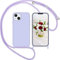 Nupcknn für iPhone 13 Hülle mit Band, Liquid Silicone Handykette Handyhülle (Abnehmbar Einstellbar) Necklace mit Kordel zum Umhängen Handy Kette Kratzfestes Stossfest Schutzhülle(Lila, 6.1)