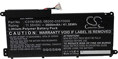 vhbw Batterie Compatible avec ASUS Chromebook Flip C436FA Ordinateur Portable (3600mAh, 11,55V, Li-polymère)