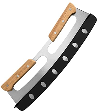 XIXIDIAN Cortador de Pizza de Acero Inoxidable con Caja Doble Mango Pizza Divisor y Cuchillo Pasta Pasta Herramientas de Masa for Cocina Corte for Hornear