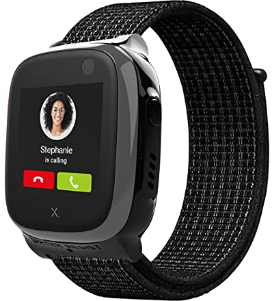Snyeest Nylon Armbänder kompatibel mit Xplora X5 Armband,Kids Smartwatch Klettverschluss Mädchen Jungen Verstellbare Geflochtenes Ersatz Armbänder für X5 Play/XGO 2/XGO 3, Schwarz