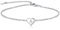 ChainsPro Silver Bracelet for Women - Friendship & Initial Heart Bracelet Gifts