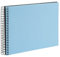 goldbuch 20 929 Spiralalbum Bella Vista Himmelblau, Erinnerungsalbum aus Leinen mit Spiralbindung, Fotoalbum mit 40 schwarze Seiten, Fotobuch zum Einkleben, Foto Album, blau, ca. 24 x 17 x 2,8 cm