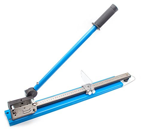 Toplionace Coupe-rail Din Multifonctionnel C45, Outil de Coupe de Rail Din avec Jauge de Mesure pour Rail en Acier/Aluminium de 35mm de Largeur