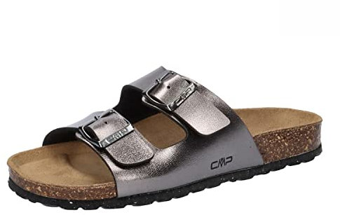 CMP ECO THALITHA WMN SLIPPER, Sandali a Ciabatta Donna, Titanio, 40 EU