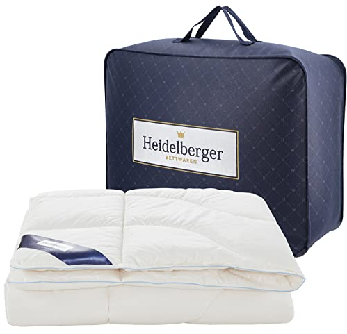 Heidelberger Bettwaren Bettdecke 240x220 cm | Ganzjahresdecke, Schlafdecke, Steppbett mit Kapok-Füllung | atmungsaktiv, hautfreundlich, hypoallergen, vegan | Serie Kanada