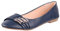 Elara Damen Ballerinas Bequem Lederoptik Strass Flach Chunkyrayan B069-BL-Navy-36