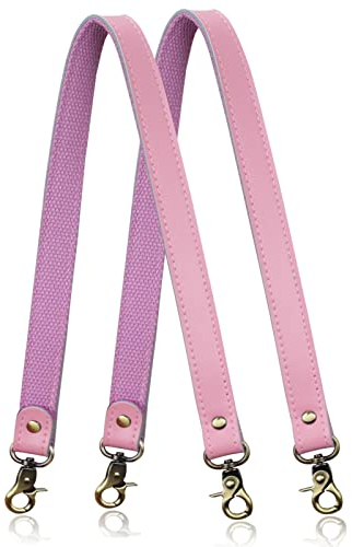 Allzedream Echtleder Umhängetasche Ersatzgurt Leinwand nähen, 2 Stück, Rosa