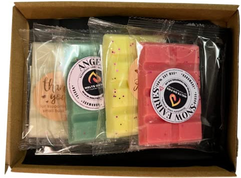 Wax Melts 4 Bars | Build Your Own Box (Choose 4 Scents) Wax Melts Handmade Highly Scented Soy Snap Bars Designer Fragrance Vegan & Cruelty Free