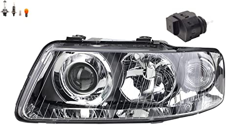 Johns, Scheinwerfer passend für Audi A3 8L 09/00-05/03 Links Leuchtmittel m. Stellmotor