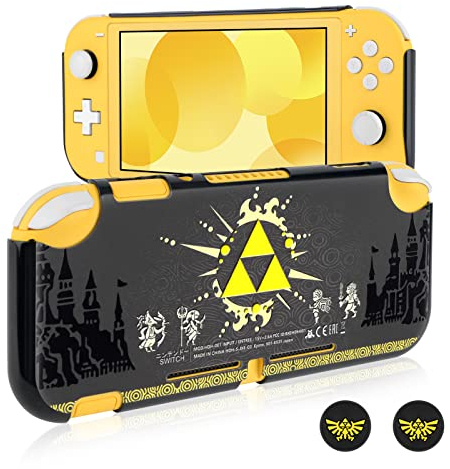 DLseego Étui pour Switch Lite,Slim Étui Protection Protection Compatible avec Switch Lite, avec Capuchons de Poignée de Pouce,Anti-Rayures Anti-Chocs Design Cool Dur Gris Protecteur Coque