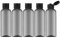 Toureal 100ML Flacon avec Flip Cap Vide (5 Pièces), Rechargeable Bouteille de Voyage pour Cosmétique avec Entonnoir (Noir)