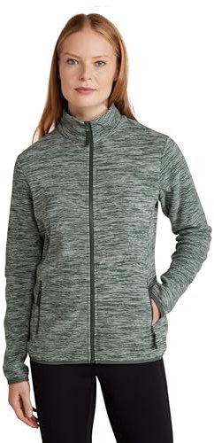 Mountain Warehouse Snowdon Womens Full Zip Fleece - Lightweight Ladies Sweater Top, Breathable Baselayer, Antipill - Best for Spring Summer, Camping & Hiking Khaki Women's Size 20