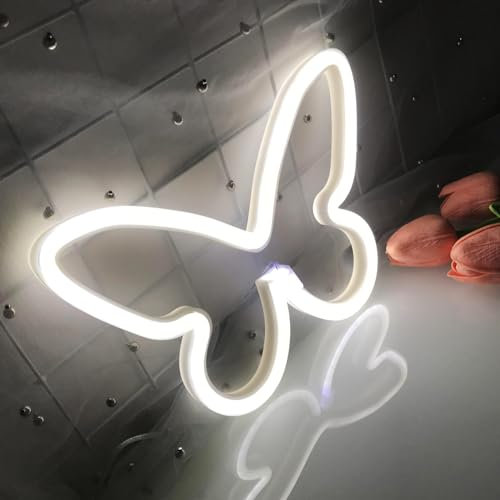LED Weiß Schmetterling geformte Neonlichter Farbige Lichter Wand Hängende Dekorationen Bars Einkaufszentren Atmosphäre Zimmer Schlafzimmer Layouts
