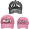 BAOZOON Lot de 3 casquettes de baseball parent-enfant Mama Papa Mini Fille Fils Bébé Famille Chapeau Rétro Réglable Snap Cap Cadeau assorti, Rose, noir, taille unique