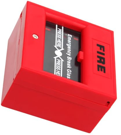 OSALADI Glasbruch-alarm Türnotausgang Sicherheits Glasbruchmelder Feueralarm Für Einbruchschutz Und Schnelle Notfallreaktion Zuhause Und Geschäft