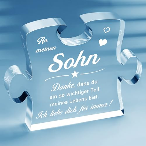Giftasy Geschenk für Sohn - Acryl Puzzle, Geschenk für Mein Sohn Geburtstag