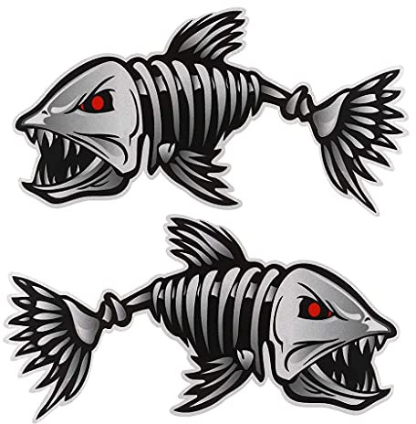 X-Institute Aufkleber für Kanu, Kajak, Boot, Angeln, Kanu, Grafik, Auto, reflektierend, 2 Stück