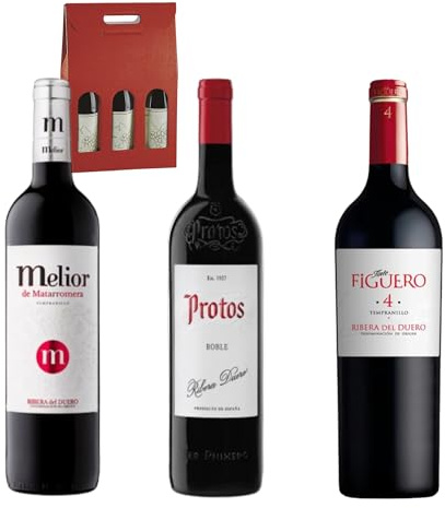 Pack Botellas de Vino: Protos Roble, Figuero 4 y Melior Matarromera - Vinos Tintos Ribera del Duero - Selección ENOVINOS