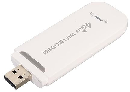 Router 4G LTE, Wi-Fi portatile con slot per schede SIM, router wireless portatile, USB surfstick, fino a 150 Mbit/s, download di 50 Mbit/s, connessione con fino a 10 dispositivi (bianco)