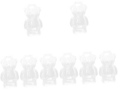 Ciieeo Lot De 8 Verres À Cocktail Transparents en Forme D'Ourson Chopes À Bière Tasses À Café Glacé Tasses À Latte Tasses À Expresso Transparentes avec Bulles Verres À Boire