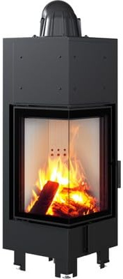 Kamineinsatz aus Stahl MBN Links 10 kW Ø 200 mit Türfeder