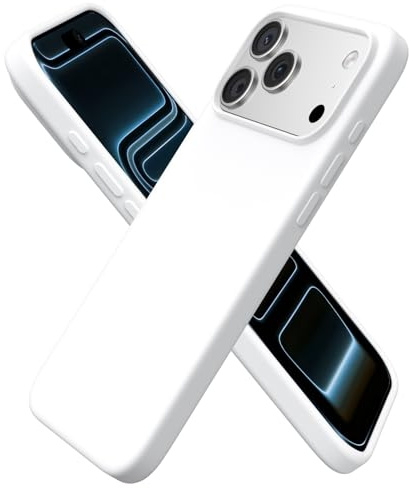 ORNARTO Compatible with iPhone 17 Pro Max Case, Liquid Silicone Slim Cover | White,6.9,Shockproof Protection,Comfortable Grip,Precise Cutouts,Responsive Buttons,Smooth Finish,Camera Protection